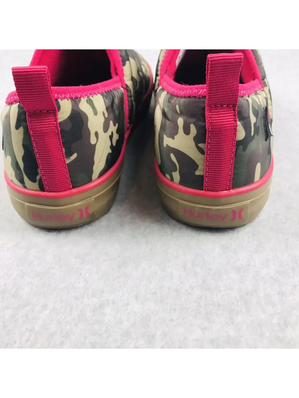 Hurley Puff Kayo Chukka Slip-On Shoes Camouflage Hot Pink Size 7 Womens